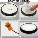 Bonlux Ceiling Fan LED Light Replacement, 6.69 inch 36W 5CCT Dimmable LED Light Kit with Remote, Retrofit Kit for Flush Mounts, 2-Pack