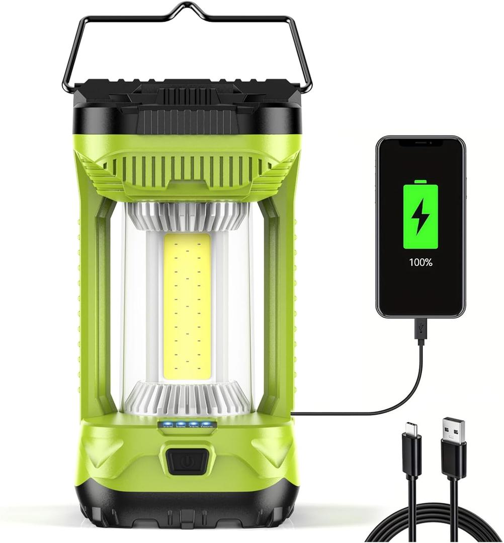 AlpsWolf Camping Lantern Rechargeable, 4000LM LED Lanterns for Power Outages, 4600mAh Super Bright Portable Lantern & Lights for Emergency, Hurricane, Camping