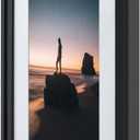 Golden State Art, 16x20 Picture Frame - Displays 11x14 Photo with Mat or 16x20 Without Mat, Wide Moulding Solid Wood Frame for Wall Display, Black
