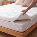 JSELF 3 Inch Luxury Cooling Gel Memory Foam Mattress Topper, King Size