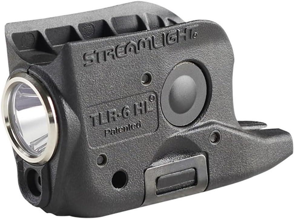 Streamlight 69340 TLR-6 HL 300-Lumen Rechargeable Tactical Weapon Light with Integrated Red Aiming Laser Designed Exclusively and Solely for Glock 42/43 and 43X/48 (Non-Rail or MOS), Black