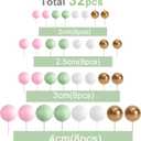 ASTARON Ball Cake Topper, 32 Pcs Foam & Wire Decorations, Mini Balloons Cake Topper Sticks, 4 Colors & Sizes for Wedding Party Birthday Cake Decorating