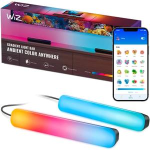 WiZ Connected Gradient Light Bars, RGBIC, Display Multiple Colors, 150 Lumens, Versatile Placement, Easy Setup, LED, Connect to Wi-Fi, Control with App/Voice