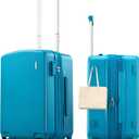 Hanke Expandable Carry On Luggage 22x14x9 Airline Approved, 20 Inch Hard Shell Suitcases with Wheels, Lightweight Travel Luggage Carry On Suitcase for Woman & Men with Tsa Lock(Caribbean Blue)