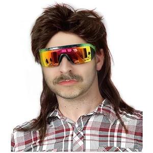 Lotfon Mullet Wigs for Men,Joe Dirt,Emo Wig,80s 90s Costumes Fancy Party Accessory Cosplay Wig,Halloween Man x (Dark Brown) Lotfon Mullet Wigs for Men,Joe Dirt,Emo Wig,80s 90s Costumes Fancy Party Accessory Cosplay Wig,Halloween Man x (Dark Brown)
