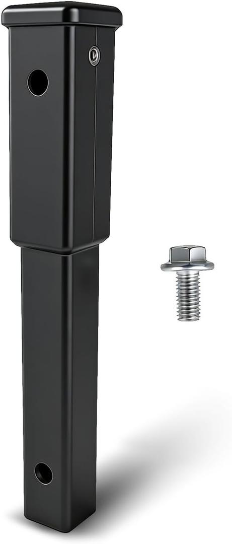 12 inch Hitch Extension Receiver 2 inch 5/8 inch Pin Hole 4000 LBS Tow Capacity 84433 Black