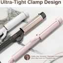 1.5 Inch Extra Large Curling Wand for Long Hair - Ceramic Tourmaline Barrel with 40000000 Negative Ions, Defined Curls and Easy to Use with Temperature Control for All Hair Types
