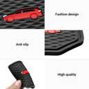 2PCS Cup Holder Coaster for Toyota Grand Highlander 2024 2025 Accessories,Silicone Cup Inserts Interior Mats (Red)