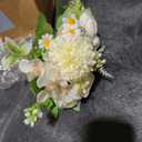 Olgaa 12 Bundles Peonies Artificial Flowers Fake Hydrangea Silk Peony Bouquet Bulk for Vase Floral Arrangements Wedding Arch Decor Centerpiece Table Decorations (White)