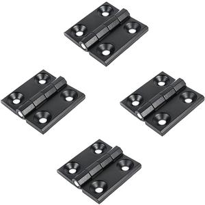 Zinc Alloy Hinge Black Matte Finish Distribution Box Hinge Sturdy and Durable (4pcs)