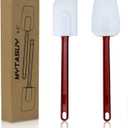 10 INCH Silicone Spatulas Heat Resistant Heavy Duty Rubber Spatulas Commercial Spatulas Set for Kitchen Use Silicone Cooking Utensils Sets of 2