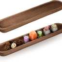 Nuogo 2 Pack 30 Inch Large Wooden Decorative Dough Bowls Rustic Paulownia Long Hand Carved Wood Bowl Dining Room for DIY Home Crafts Making Farmhouse Fruits Supplies Decoration