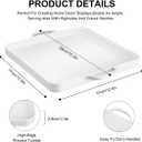 Square Serving Trays with Handles Melamine White 12.5x12.5 Inch Spill Proof Kitchen Eating Trays Set of 2 for Cafeteria Cafe Food Appeizer Dessert Snack Dinner Lunch Breakfast,TR14-02
