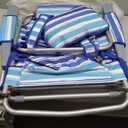 HOPERAN 5-Position Backpack Beach Chair for Adults with Lumbar Support, 2 pack, Blue&white