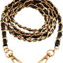 Metal Bag Chain Strap, 47'' Wallet Chain Strap Replacement Bag Straps Purse Straps Replacement Crossbody with Buckle DIY Bags Chains Accessories (Gold)