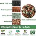 18 Pounds Mix Horticultural Lava Rocks, 5-8 mm Lava Rocks for Plants, Bonsai Rocks Horticultural Grit Soil Cover Gravel for Succulents and Hydroponics, Fairy Gardening, Top Dressing, Plant Drainage