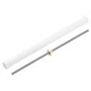 uxcell 1Pcs 380mm Tr8x8 Lead Screw with Brass Nut (Acme Thread, 2mm Pitch, 4 Starts, 8mm Lead), 304 Stainless Steel Screw Bar Printer Upgrade Parts with Plastic Packaging Tube, Silver