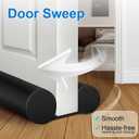 MAXTID Large Door Draft Stopper for Bottom of Doors 36 Under Door Sweep Noise Blocker Black Gap Stoppers Adjustable Doors Seal Sweep Guard Draft, Window Breeze Stoppers, Home Essentials Gadgets