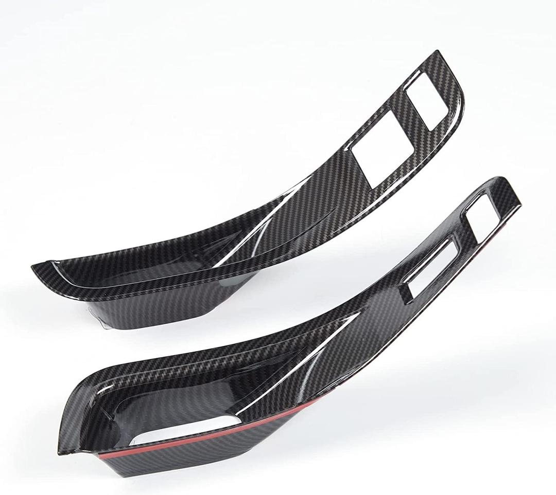 RT-TCZ Carbon Fiber Door Handle Window Lifter Control Switch Button Panel Cover Sticker Trim Interior Decoration Accessories for Chevrolet Camaro 2010-2015