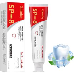 SP-8 Ultra Whitening Probiotics Toothpaste, Fresh Breath Deep Cleaning Care Oral Health.(1Pc)