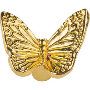 8 Pack Butterfly Shape Drawer Pulls - Stylish Kitchen Cabinet & Kid's Room Dresser Drawer Knobs - Modern Gold Dresser Knobs & Door/Window Pull Handles (Gold Butterfly)