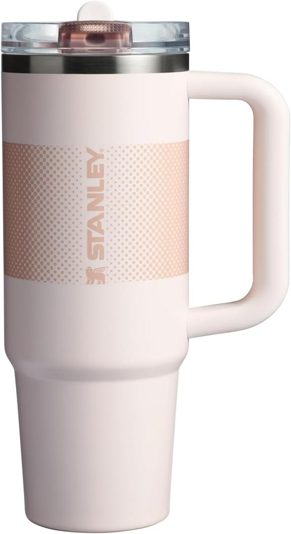 STANLEY Quencher ProTour Flip Straw Tumbler with Leakproof Lid | Built-In Straw & Handle | Cupholder Compatible for Travel | Insulated Stainless Steel Cup | BPA-Free (30 Ounces, Rose Quartz Fade)
