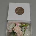 Ling's moment 2pcs Prom Wrist/Shoulder Corsage Artificial Flower, Girl/Mother Homecoming/Wedding Corsage Wristlet Décor, etc. Blush Cream