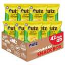 Utz Salt & Vinegar 1 oz. Bags, 42 Count Crispy Fresh Potato Chips, Crunchy Individual Snacks to Go, Cholesterol, Trans-Fat & Gluten Free, Best By: 10-27-2025