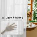 MAIHER White Pinch Pleat Curtains 96 Inches Long for Living Room Bedroom Sheer Pleated Drapes with Ajustable Hooks (No Rings), Light Filtering Soft Touch 8ft Curtains, White, 42" W x 96" L, 2 Panels