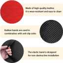 Car Center Console Cover, PU Leather Waterproof Vehicle Armrest Seat Box Cover Cushion Pad, Non Slip Soft Automotive Middle Console Protector, Universal for SUV RV Truck (Red)