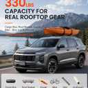 330 lb Roof Rack Cross Bars Fit for 2025-2026 Chevy Equinox
Not for EV; Lockable Aluminum Bars for Factory Raised Rails; Sunroof-Friendly, No-Drill; for Cargo Box, Kayak, Bike & Skis