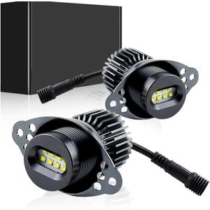 LED Angel Eyes Light Halo Marker Ring Bulbs Compatible for BMW E90 E91 318i LCI 328i/328i XDrive 335i 2009-2011, 120W White 6000K Lamp