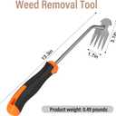 Weed Remover Tool,Garden Weed Tool, Portable Garden Weeding Tool for Vegetable Gardening Backyard Farm Planting & Weeding (Rubber Handle)