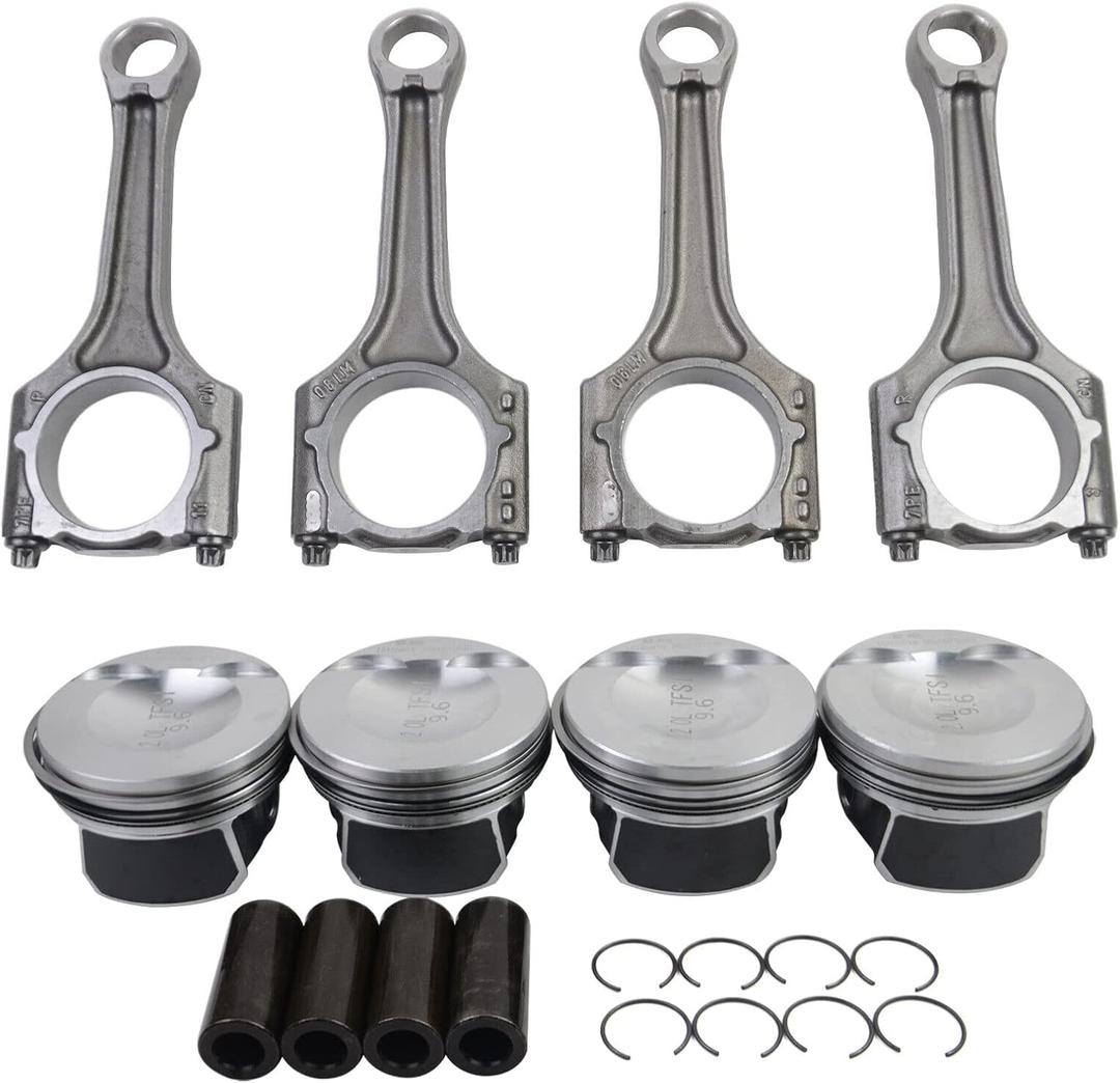 EA888 Engine Piston Connecting Rod Set 23mm Replacement for 2008-2015 Audi A4 TT VW Jetta Golf GTI Passat 2.0T 06H198401A 06J198401D NICEKE