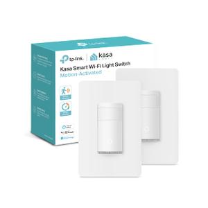 Kasa Smart Motion Sensor Switch, Single Pole, Needs Neutral Wire, 2.4GHz Wi-Fi Light Switch, Works with Alexa & Google Assistant, UL Certified, No Hub Required(KS200MP2), White, 2-Pack