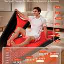 Largest 242 LEDs Full Body Red Light Therapy Mat, 24"x12" TPU Infrared Light Blanket, Dual Wavelength 660&850nm, Foldable Head Coverage for Home Use