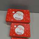 YWKXM Cookie Tins Square Storage Tins for Christmas Gift Giving, 6Pcs Extra Thick Metal - Large, Medium and Small Sizes