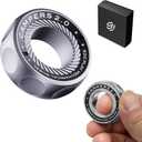 Fidget Spinner for Stress Relief DIY Magnetic Fidget Ring with Engaging Sounds, EDC Stainless Steel Toys for Adults & Teens, Perfect for Work, Study, Waiting, Gift and Stocking Stuffer, Standard