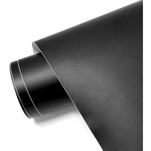 Vinyl Wrap for Cars, Matte Black Car Wrap Vinyl Roll Air Release Self Adhesive Automotive Vinyl Wraps Auto Sticker Decal Interior Exterior (Matte Black, 1ft x 10ft)