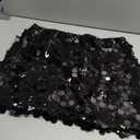 GUANYY Mini Sequin Skirt for Women Sexy Stretchy Pencil Bodycon Night Out Party Club Sparkly Skirts (Black), X-Large