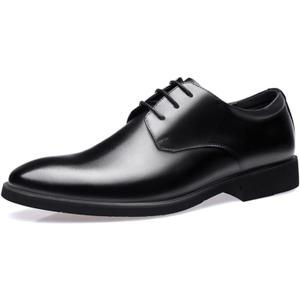 Mens Dress Shoes Modern Classic Slip On Oxfords Formal Casual Business Wedding Work Lace-ups, US (6, Black)