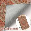 Tangsoo 2.6x8 Washable Runner Rug for Hallways, Non Slip Vintage Runner Rug, Soft Low Pile Long Rug Runner, Print Distressed Carpet Runners for Kitchen Bedroom Entryway Bathroom Living Room