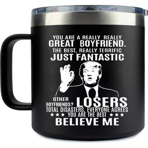 MFGNEH Boyfriend Valentines Day Gifts, Gifts for Boyfriend from Girlfriend, Birthday Gift for Boyfriends, Anniversary Boyfriends Gift, Christmas for Him, 14oz Tumbler Coffee Mug