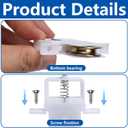 8 Pcs Screen Door Roller Wheel Replacements, Sliding Screen Door Rollers for B691 and B695, Screen Door Wheel Replacements Hardware with 1 Inch Concaved Steel Ball Bearing
