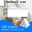 120 Pack Automatic Litter Box Liners, Compatible with SCOOPER YOUNG & SCOOPER LUXURY PRO & Litter Robot 4/3 Self-Cleaning Litter Boxes, Drawstring Cat Litter Bags (Not for SCOOPER SE)