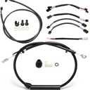 MoKitDora Softail 14” Handlebar Extended Clutch Throttle Cables Brake Line CAN-Bus Wiring for 2018-UP Harley Heritage Sport Glide Breakout Deluxe Fat Bob Boy Models Without ABS, Black