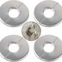 4Pcs 304 Stainless Steel Wall Split Flange Round Escutcheon Plate Cover for Various Pipes (22mm/087in)