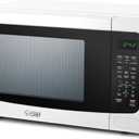 Commercial Chef 1.6 Cubic Foot Microwave with 10 Power Levels, Small Microwave with Push Button Child Safety Lock, 1100 Watt Microwave with Digital Control Panels, Countertop Microwave & Timer, White