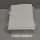 Outdoor Electrical Junction Box, ABS Water Resistant Enclosure with Internal Mounting Panel & Hinged Cover, 9.2" H* 7" L* 4.6" W