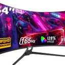 Gawfolk 34" Ultrawide Curved Gaming Monitor, UWQHD 3440x1440 165Hz 1500R
PIP/PBP 1ms(MPRT) 128% sRGB HDMI & DP Tilt Adjustable 21:9 PC Screen